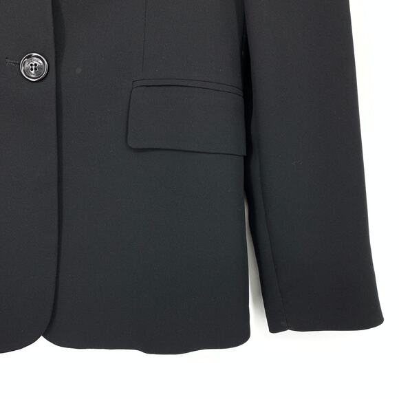 Zara Woman 2 Piece Suit Set Sz 6 Blazer Jacket + Straight Leg Trouser Pant Black - Picture 5 of 11